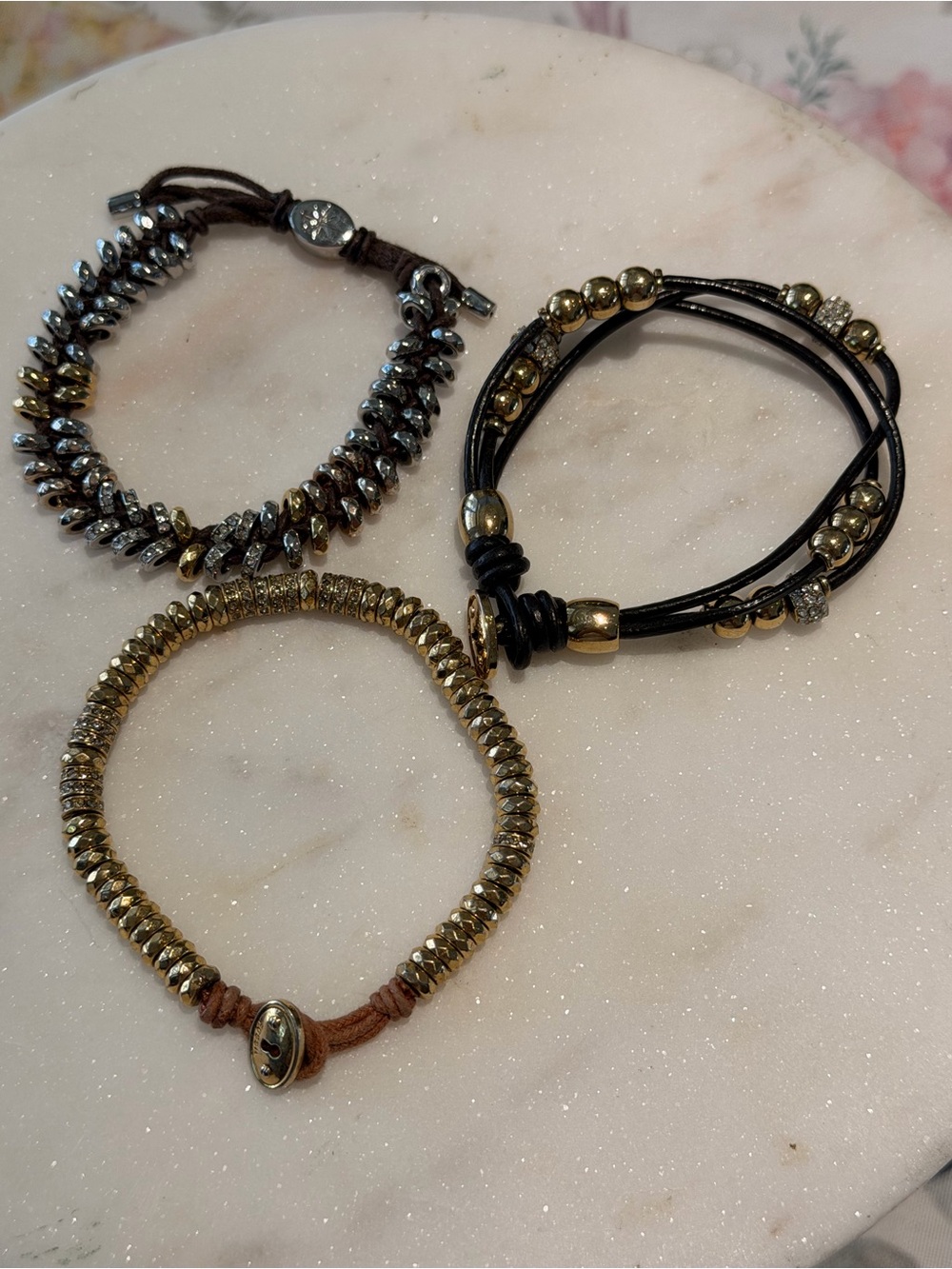 Fossil Beaded Bracelets 3 bracelets